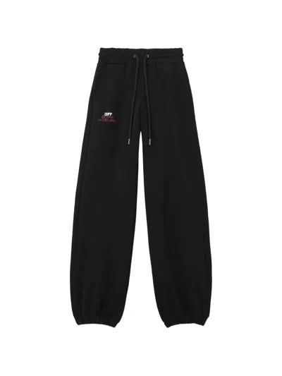 Off-white X Ac Milan Logo-print Track Pants In Black