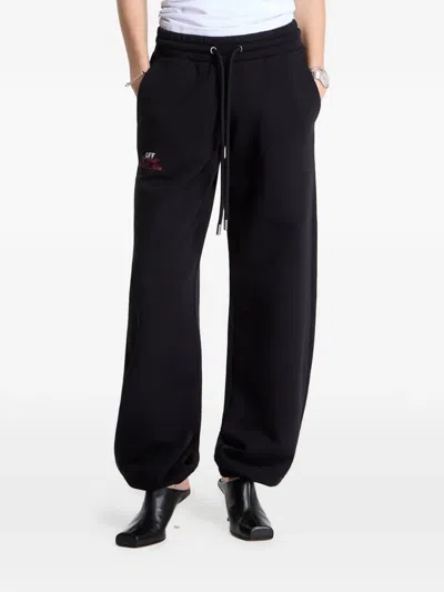 Off-white X Ac Milan Logo-print Track Pants In Black