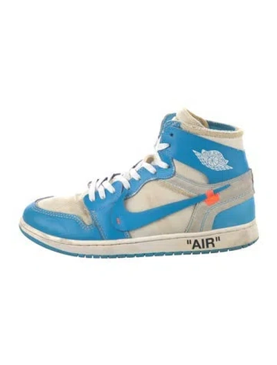 Pre-owned Off-white X Jordan 1 Retro High 'university Blue' Sneakers