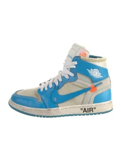 Pre-owned Off-white X Jordan Jordan 1 Retro High Off-white University Blue Sneakers In Multi