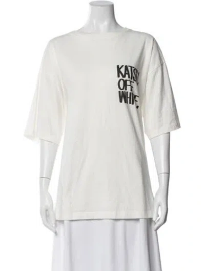 Pre-owned Off-white X Katsu Graphic Print T-shirt In Neutral