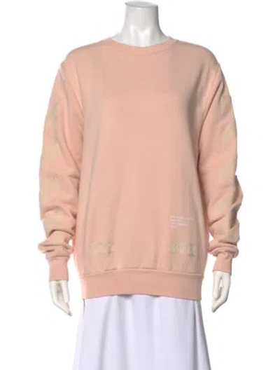 Pre-owned Off-white X Kith Crew Neck Sweatshirt In Pink