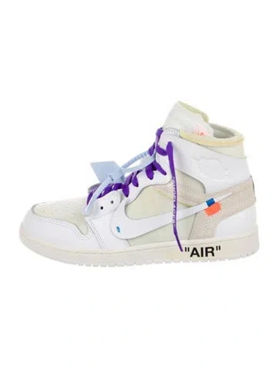 Pre-owned Off-white X Nike 1 Retro High 'euro' Sneakers In Silver