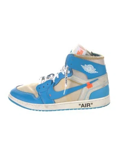 Pre-owned Off-white X Nike 1 Retro High University Blue Sneakers