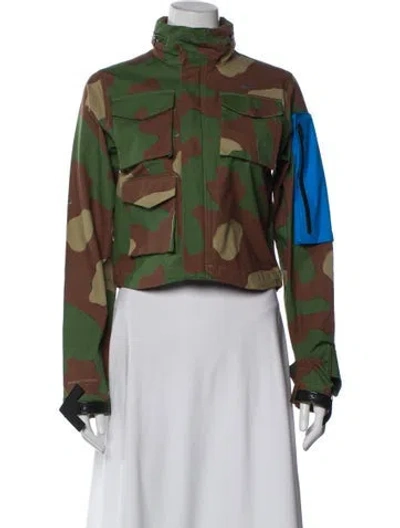 Pre-owned Off-white X Nike 2019 Camouflage Print Utility Jacket In Green