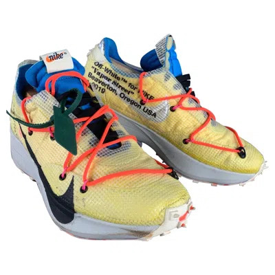 Pre-owned Off-white X Nike 2020 Size 12.5 Vapor Street Yellow Black Color Block Lace-up Sneakers