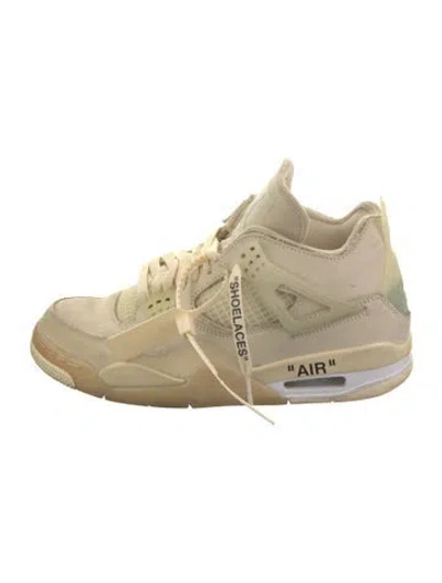 Pre-owned Off-white X Nike 4 Retro Sail Athletic Sneakers In Neutral
