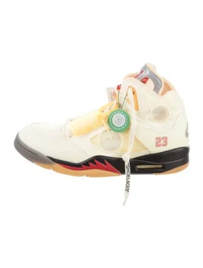 Pre-owned Off-white X Nike 5 Retro Sail Sneakers In Neutral