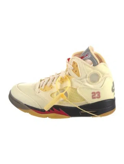 Pre-owned Off-white X Nike 5 Retro 'sail' Sneakers In Neutral
