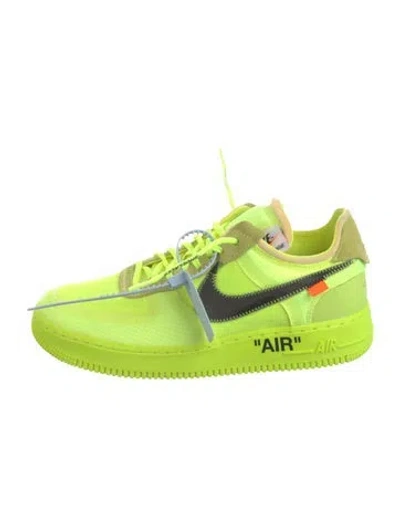 Pre-owned Off-white X Nike Air Force 1 Low 'volt' Sneakers In Green