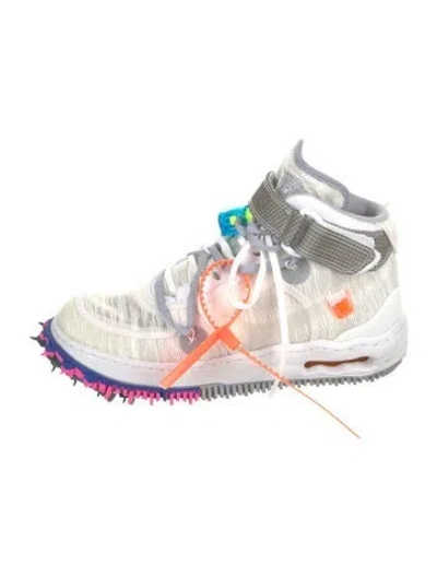 Pre-owned Off-white X Nike Air Force 1 Mid Athletic Sneakers In White