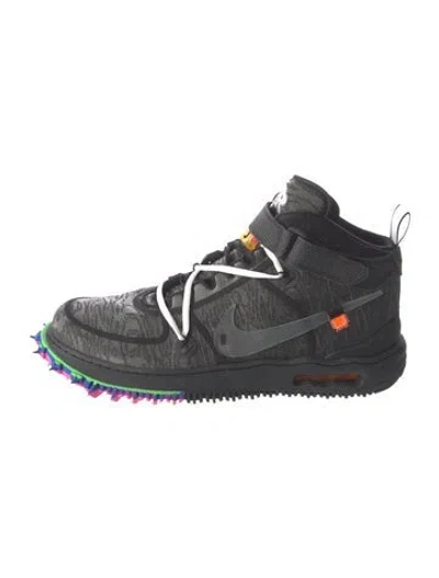 Pre-owned Off-white X Nike Air Force 1 Mid 'black' Sneakers