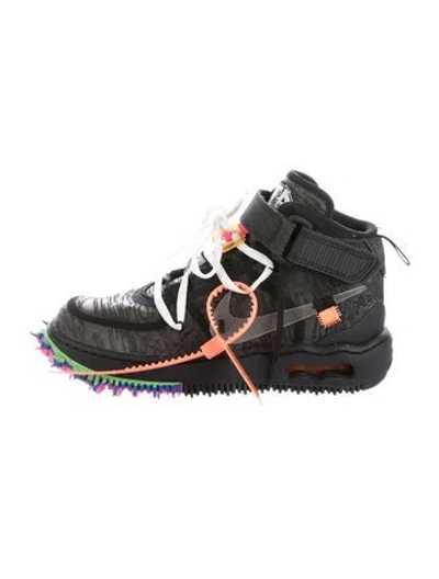 Pre-owned Off-white X Nike Air Force 1 Mid 'black' Sneakers