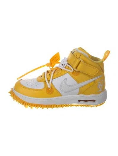 Pre-owned Off-white X Nike Air Force 1 Mid Sp Varsity Maize Chunky Sneakers W/ Tags In Yellow