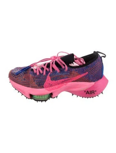 Pre-owned Off-white X Nike Air Zoom Tempo Next% Flyknit 'racer Blue Pink Glow' Athletic Sneakers