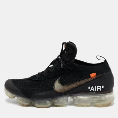 Pre-owned Off-white X Nike Black Fabric And Suede Air Max 90 Sneakers Size 44