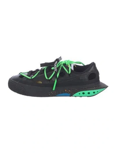 Pre-owned Off-white X Nike Blazer Low 'electro Green' Athletic Sneakers In Multi