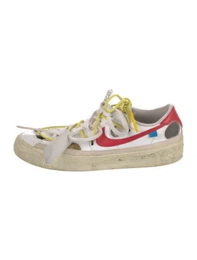 Pre-owned Off-white X Nike Blazer Low Sneakers In White