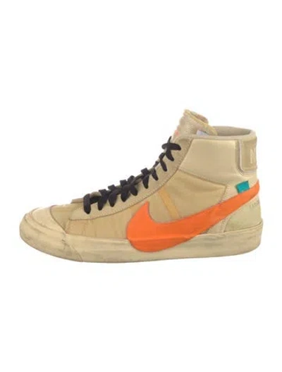 Pre-owned Off-white X Nike Blazer Mid All Hallow's Eve Sneakers In Yellow