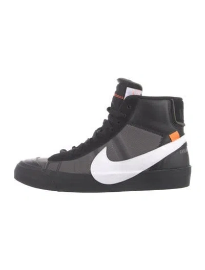 Pre-owned Off-white X Nike Blazer Mid Off-white Grim Reaper Athletic Sneakers In Black