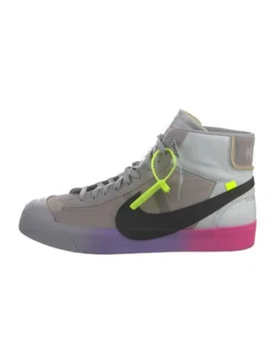 Pre-owned Off-white X Nike Blazer Mid 'serena Queen' Sneakers In Gray