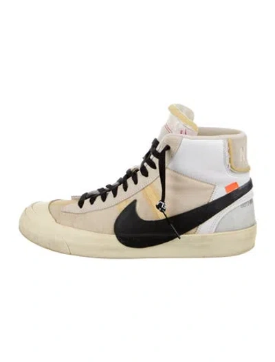 Pre-owned Off-white X Nike Blazer Mid 'the Ten' Sneakers In Neutral