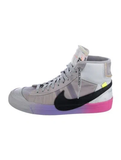 Pre-owned Off-white X Nike Blazer Mid 'wolf Grey Serena Queen' Sneakers In Gray