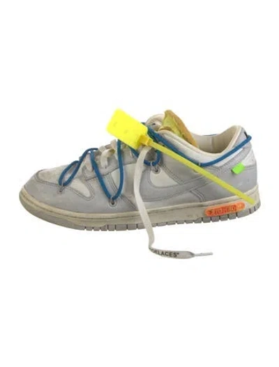 Pre-owned Off-white X Nike Dunk Low 'lot 10' Sneakers In Silver