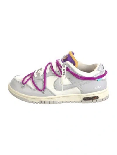 Pre-owned Off-white X Nike Dunk Low Lot 28 Athletic Sneakers In White