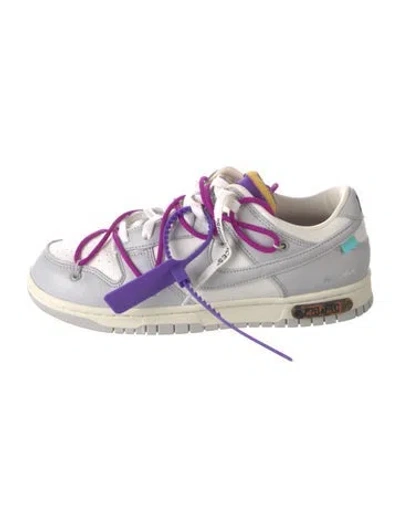 Pre-owned Off-white X Nike Dunk Low 'lot 28' Sneakers In Gray