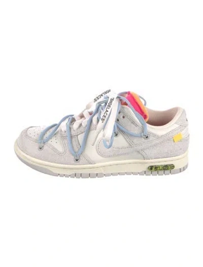 Pre-owned Off-white X Nike Dunk Low 'lot 38' Sneakers In White