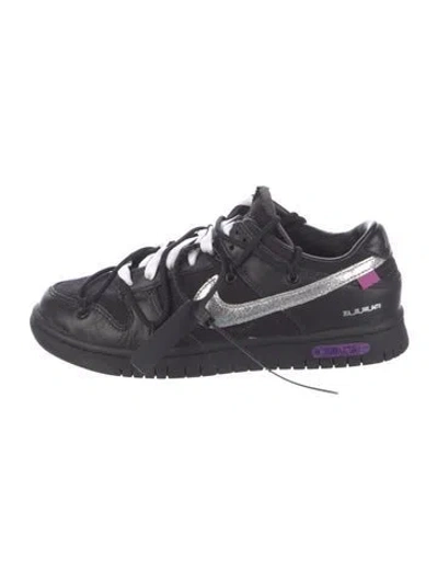 Pre-owned Off-white X Nike Dunk Low 'lot 50' Athletic Sneakers In Black