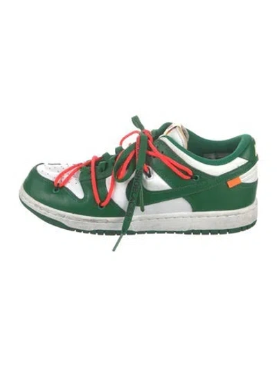 Pre-owned Off-white X Nike Dunk Low Pine Green Athletic Sneakers