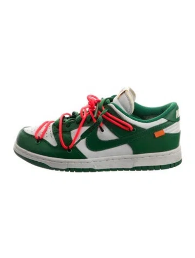 Pre-owned Off-white X Nike Dunk Low Pine Green Sneakers