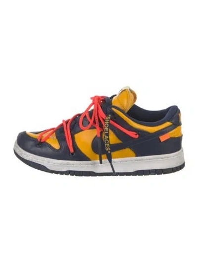 Pre-owned Off-white X Nike Dunk Low 'university Gol' Sneakers In Multi
