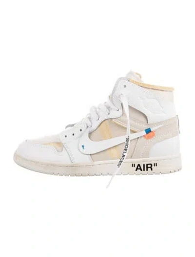 Pre-owned Off-white X Nike Jordan 1 Retro High Off-white Euro Sneakers