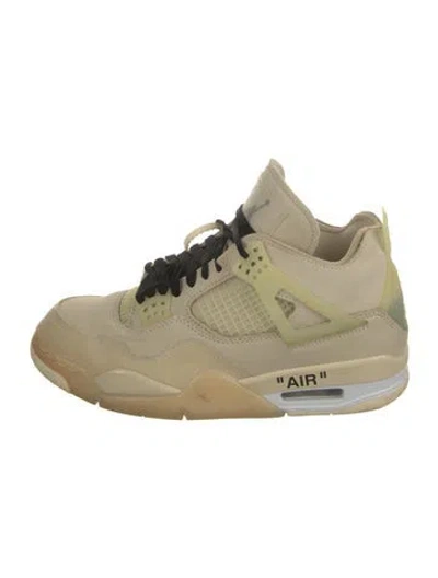 Pre-owned Off-white X Nike Jordan 4 Retro Off-white Sai Sneakers In Neutral