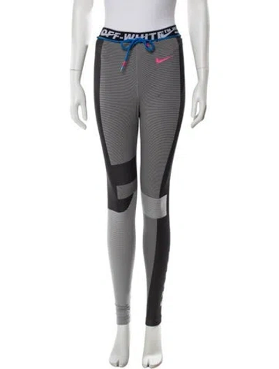 Pre-owned Off-white X Nike Logo Skinny Leg Pants In Black