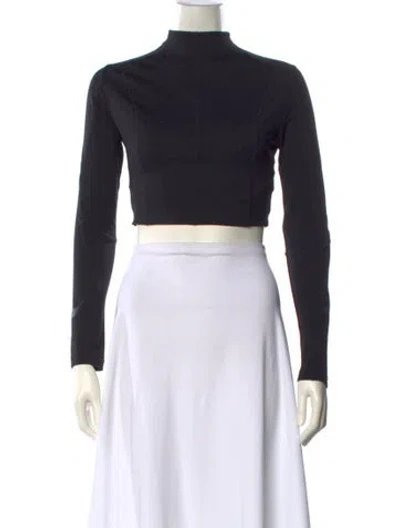 Pre-owned Off-white X Nike Nylon Mock Neck Crop Top In Gray