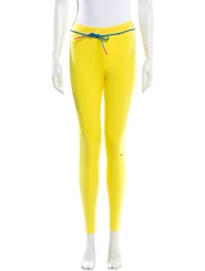 Pre-owned Off-white X Nike Nylon Skinny Leg Pants In Yellow