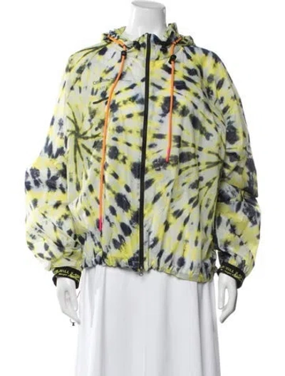 Pre-owned Off-white X Nike Nylon Tie-dye Print Jacket In Gray