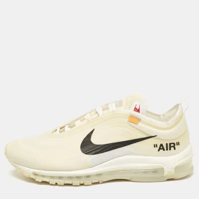 Pre-owned Off-white X Nike Off White X Nike White Mesh And Rubber Air Max 97 Sneakers Size 45