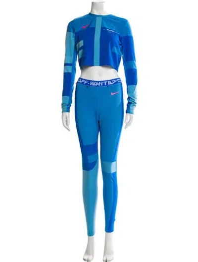 Pre-owned Off-white X Nike Striped Lounge Set In Blue