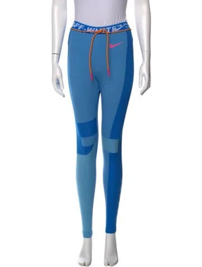 Pre-owned Off-white X Nike Striped Skinny Leg Pants In Blue