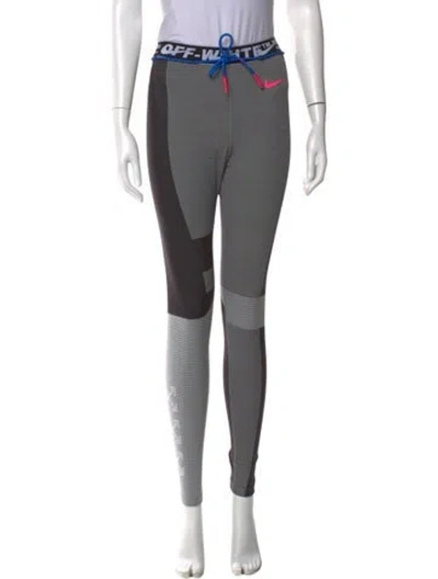 Pre-owned Off-white X Nike Striped Skinny Leg Pants In Gray