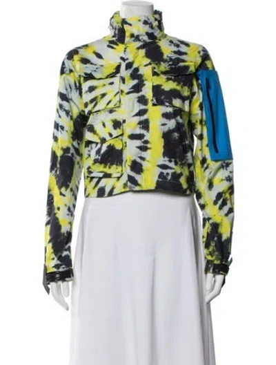 Pre-owned Off-white X Nike Tie-dye Print Jacket In Yellow