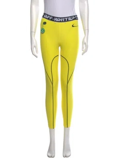 Pre-owned Off-white X Nike Tights Skinny Leg Pants In Yellow