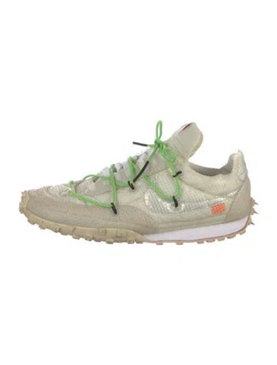 Pre-owned Off-white X Nike Waffle Racer 'white' Athletic Sneakers In Neutral