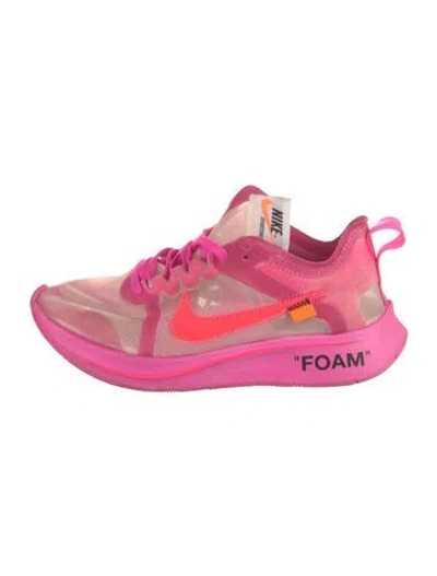 Pre-owned Off-white X Nike Zoom Fly Pink Athletic Sneakers