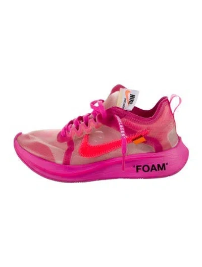 Pre-owned Off-white X Nike Zoom Fly 'pink' Athletic Sneakers